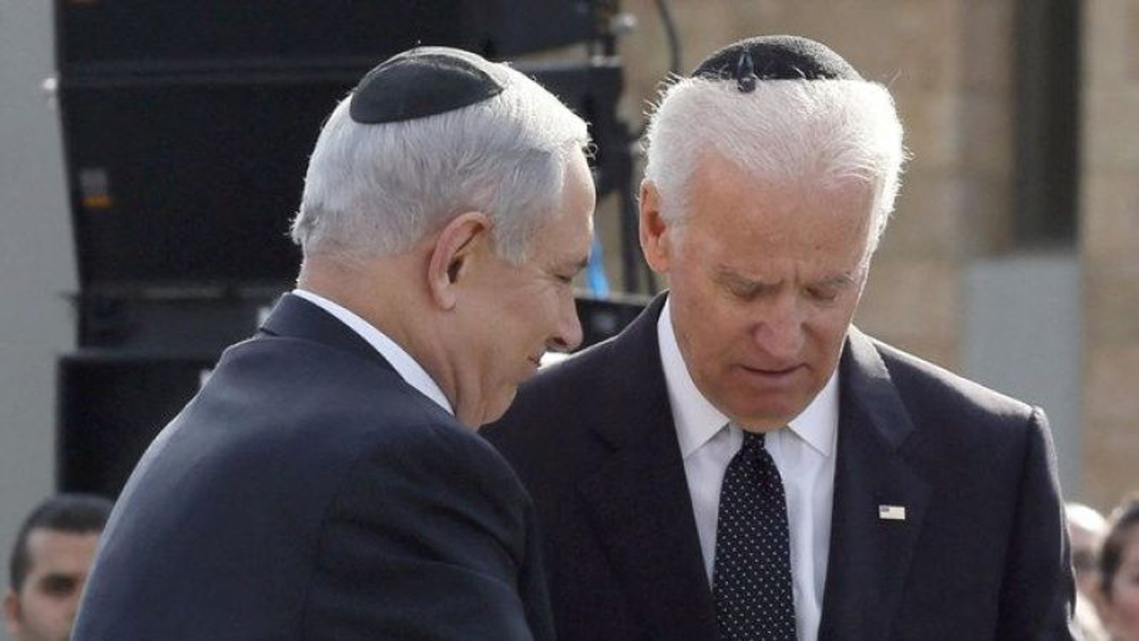 Şeytanın Elçisi Joe Biden İsrail'e İndi:Bebek Katili Netanyahu'ya Sarıldı