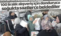 100 TL İçin Dondurucu Soğukta İzdiham: İç Acıtan Görüntüler...