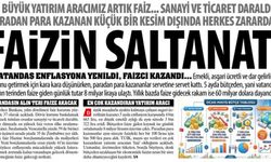 Faizin Saltanatı: Vatandaş Enflasyona Yenildi, Fiazci Kazandı Alın Terinden Faize Giden Günlük Tutar 8 Milyar TL