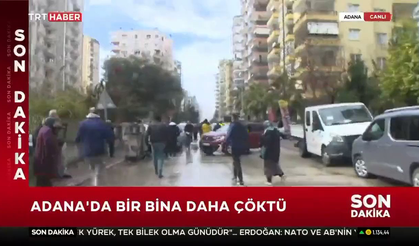 TRT Canlı Yayınında Peş Peşe Binalar Çöktü