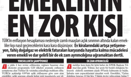 Emeklinin En Zor Kışı:Maaşları Açlık Sınırının Altında Kalan Emekliler Kışı Nasıl Geçireceklerini Kara Kara Düşünüyor