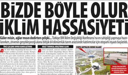 Bizde Böyle Olur İklim Hassasiyeti: İklim Zirvesi İçin Tarım  Arazisi Otopark Oldu