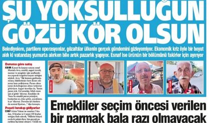 Yeniçağ Gazetesi: Şu Yoksulluğun Gözü Kör Olsun
