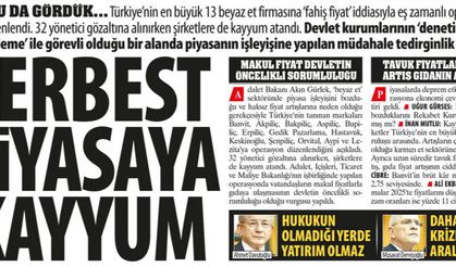 Serbest Piyasaya Kayyum: Denetime Açık Piyasanın İşleyişine Yapılan Müdahale Tedirginlik Yarattı