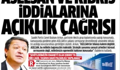 Mahmut Arıkan: "Aselsan Bu Milletin Bağımsızlık İradesidir! Kıbrıs'ta Bir Çakıl Taşı Bile Pazarlık Konusu Olamaz!"