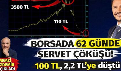 Borsada 62 Günde Servet Çöküşü! 100 TL, 2,2 TL’ye Düştü. Remzi Özdemir Açıkladı