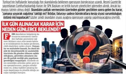 Fon Vurgununda  Fatura Bürokratlara Kesildi, Peki Siyasi Ayağa Ne Olacak? Yanlış Düğmeye mi Basıldı?