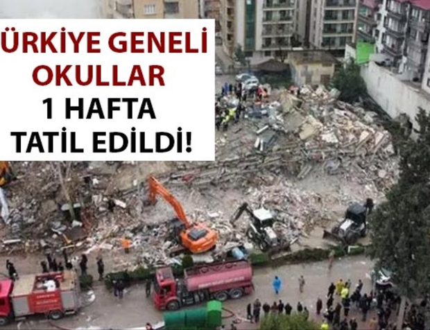 Deprem: Türkiye Genelinde Okullar Bir Hafta Tatil Edildi