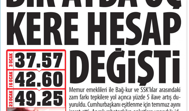 Bir Ayda Üç Kere Hesap Değişti:‘Milyonluk Kesimi Saran Adaletsizlik Hissi Seçim Öncesi Hesap Bozdurdu’