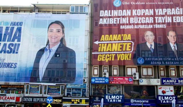 Ülkü Ocaklarından Tepki Çeken Pankart! Türkeş'in Kızını Hain İlan Ettiler