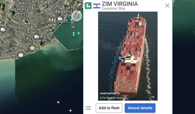 Mersin'den Yükünü Alan ZIM Virginia Gemisi, Aşdod Limanı'na Ulaştı: İsrail İle Ticareti Artık Açık Açık Yapıyorlar