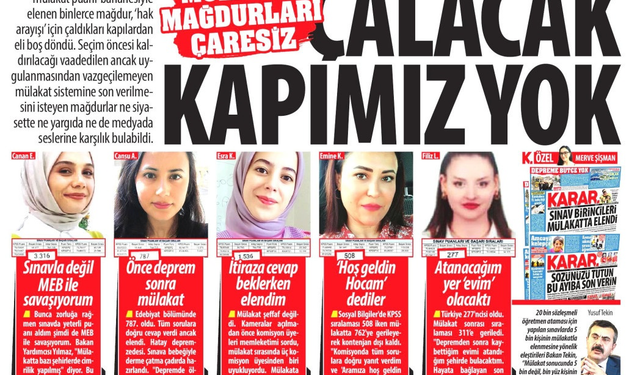 Mülakat Mağdurları Çaresiz: Çalacak Kapımız Yok: ‘Mülakat Puanı’ Bahanesiyle Elenen Binlerce Mağdur