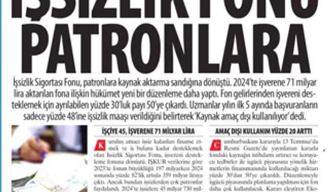 İşsizlik Fonu Patronlara: Krizin Faturası Halka Kaynaklar Patronlara