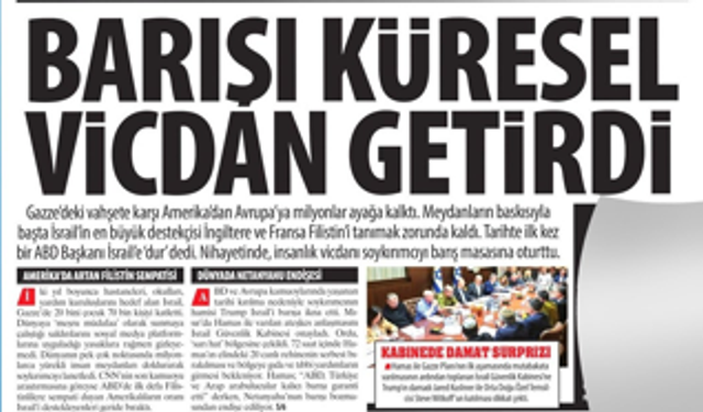 Barışı Küresel Vicdan Getirdi: İnsanlık Vicdanı Galip Geldi