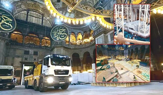 Ayasofya'da Kamyonun İşi Ne? 1500 Yıllık Tarihi Mirasın İçine Kamyon Sokuldu