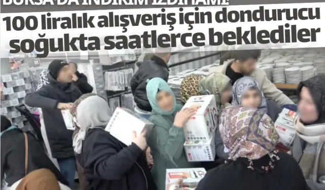 100 TL İçin Dondurucu Soğukta İzdiham: İç Acıtan Görüntüler...