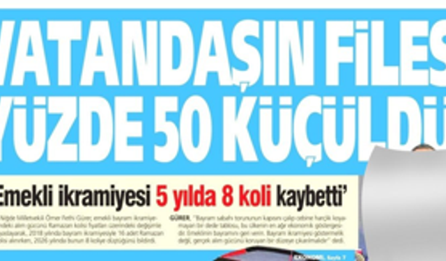 Vatandaşın Filesi Yüzde 50 Oranda Küçüldü