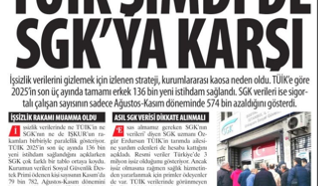 TÜİK Şimdi de SGK'ya Karşı: Sorun SGK Verileri mi? 574 Bin Rakamı mı?