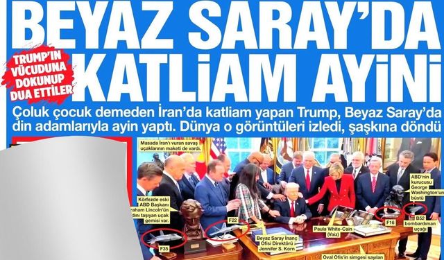 Beyaz Saray'da Katlian  Ayini: Amerika’da Sapkınlık Bitmez! Oval Ofis’te Evanjelik Dini Ayin