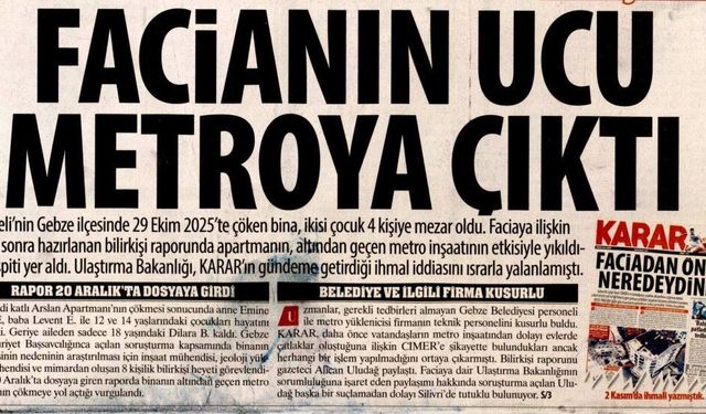 4 Kişiye Mezar Olan Yıkımın Raporu: Facianın Ucu Metroya Çıktı