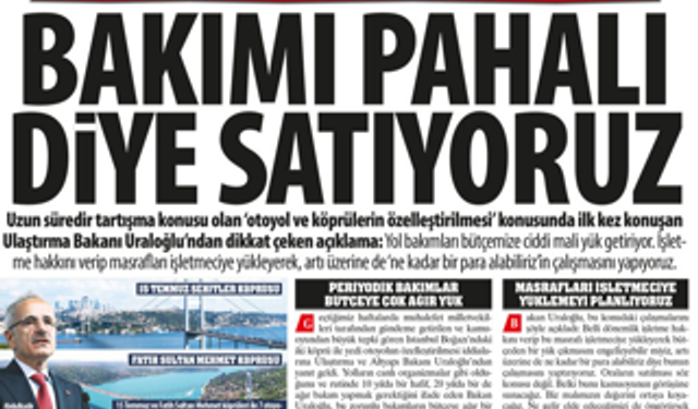 Köprü Satışına İlginç Gerekçe: ''Bakımı Pahalı Diye Satıyoruz''