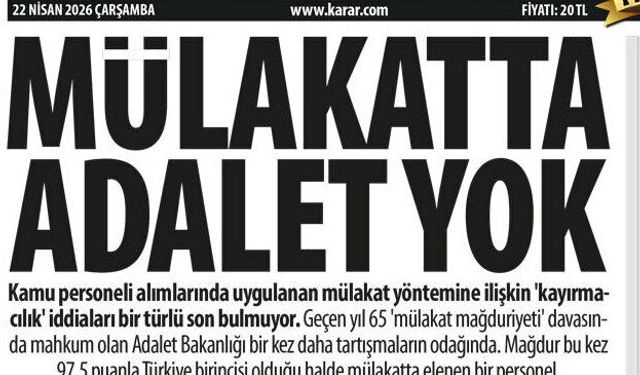 Mülakatta Adalet Yok: Mağdur Bu Kez 97,5 Puanla Türkiye Birincisi Olduğu Halde Mülakatta Elendi