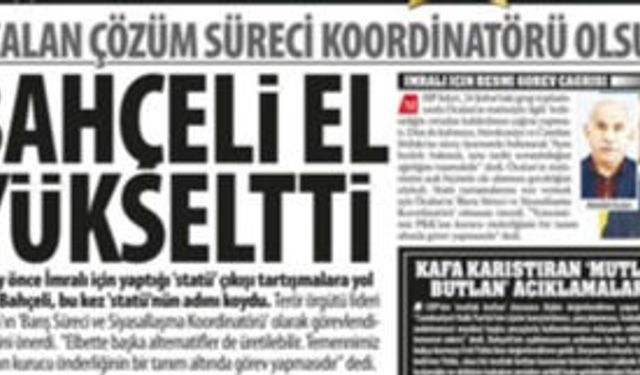 Devlet Bahçeli El Yükseltti: Terör Örgütü Lideri  ''Öcalan Çözüm Süreci Koordinatörü Olsun'' Teklifi