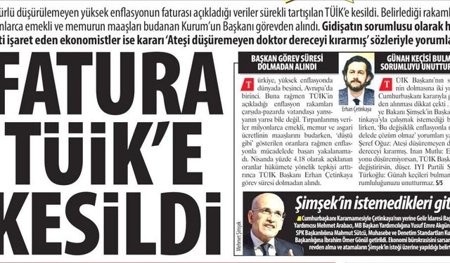 Fatura TÜİK'e Kesildi: Ekonomistler Kararı ‘'Ateşi Düşüremeyen Doktor Dereceyi Kırarmış'’