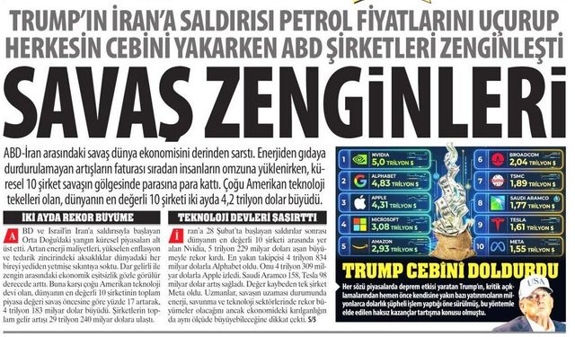Trump'ın İran'a Saldırısı Petrol Fiyatlarını Uçurup Herkesin Cebini Yakarken ABD Şirketleri Zenginleşti:Savaş Zenginleri