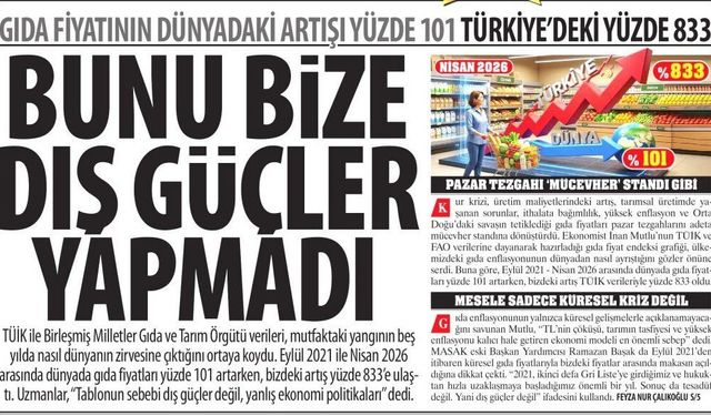 Gıda Fiyatının Dünyadaki Artışı Yüzde 101 Türkiye’deki Yüzde 833: Bunu Bize Dış Güçler Yapmadı, Yanlış Ekonomi...
