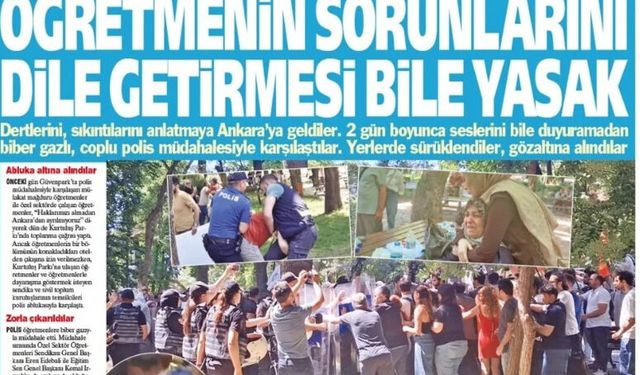 Yeniçağ Gazetesi: Öğretmenin Sorunlarını Dile Getirmesi Bile Yasak