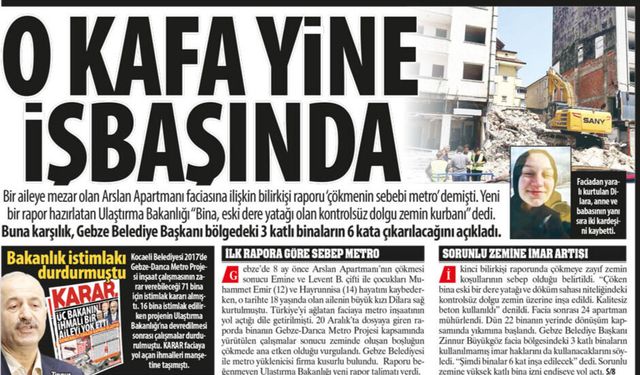 O Kafa Yine İşbaşında:Ne Zaman Ders Alınacak? Zemin Uygun Değilse 3 Kat 6 Kata Neden Çıkarıldı? Ruhsat Niye Verildi?