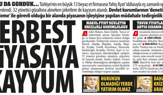 Serbest Piyasaya Kayyum: Denetime Açık Piyasanın İşleyişine Yapılan Müdahale Tedirginlik Yarattı