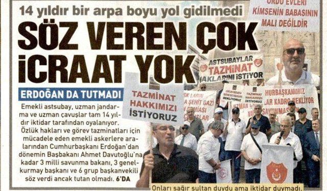 Emekli Askerlerin Özlük Hakları 14 Yıldır Seçim Mezesi Yapıldı