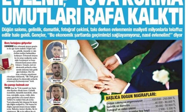 Yeniçağ Gazetesi: Evlenip Yuva Kurma Umutları Rafa  Kalktı