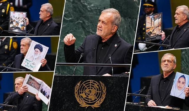 İran Cumhurbaşkanı Pezeşkiyan BM'de Konuştu: Atom Bombası İsrail'de, Yaptırım Bize, ABD ve İsrail'i Topa Tuttu