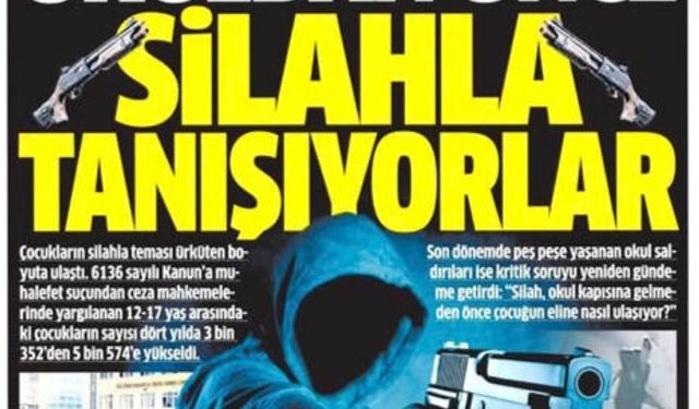 Binlerce “Silahlı Çocuk” Dosyası: Çocukların Silaha Erişimi Alarm Veriyor