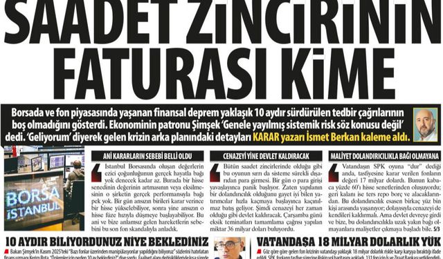 Borsa ve Finansal Piyasada Yaşanan Deprem: Saadet Zincirinin Faturası Kime?