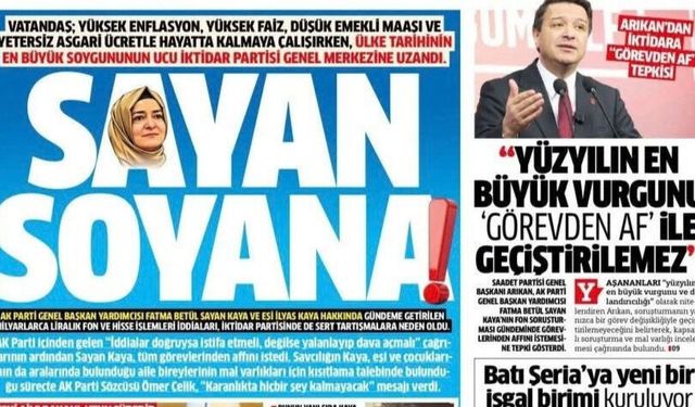 Sayan Soyana,  Arıkan:“Yüzyılın En Büyük Vurgunu ‘Görevden Af’ İle Geçiştirilemez” Kapsamlı Soruşturma Çağrısı