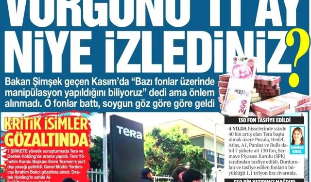 1.1 Trilyonluk Fon Balonu Patladı, Faturayı Vatandaş Ödeyecek, Vurgunu  11 Ay Niye İzlediniz?