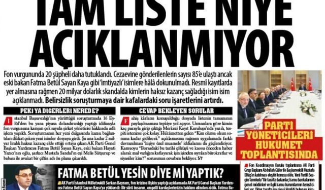 Tam Liste Niye Açıklanmıyor: ‘İmtiyazlı’ İsimlere Hâlâ Dokunulmadı