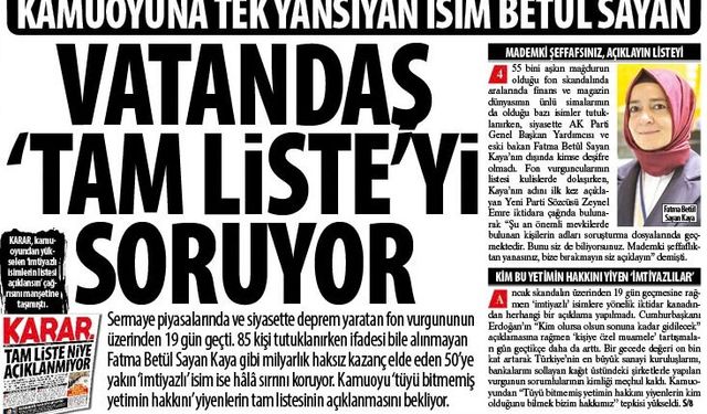 Vatandaş ‘Tam Liste’yi Soruyor: 50’ye Yakın ‘İmtiyazlı’ İsim ise Hâlâ Sırrını Koruyor, Kim Bu İmtiyazlılar....?