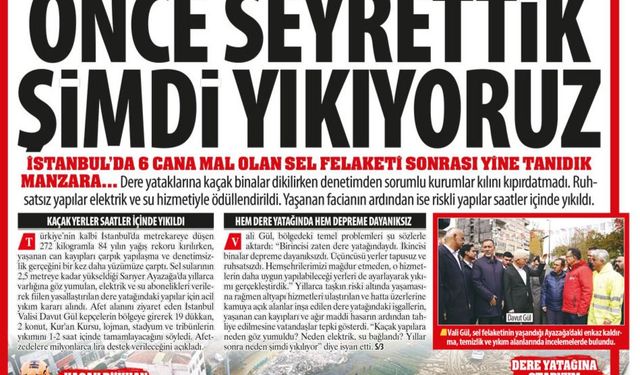 Yine Tanıdık Manzara...  Önce Seyrettik Şimdi Yıkıyoruz