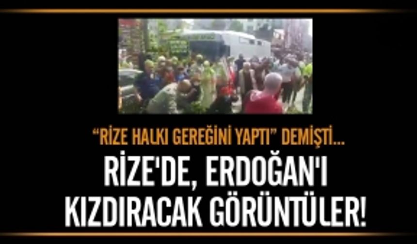 Rize'de, Erdoğan'ı Kızdıracak Görüntüler! Ürünlerini Yola Döktüler