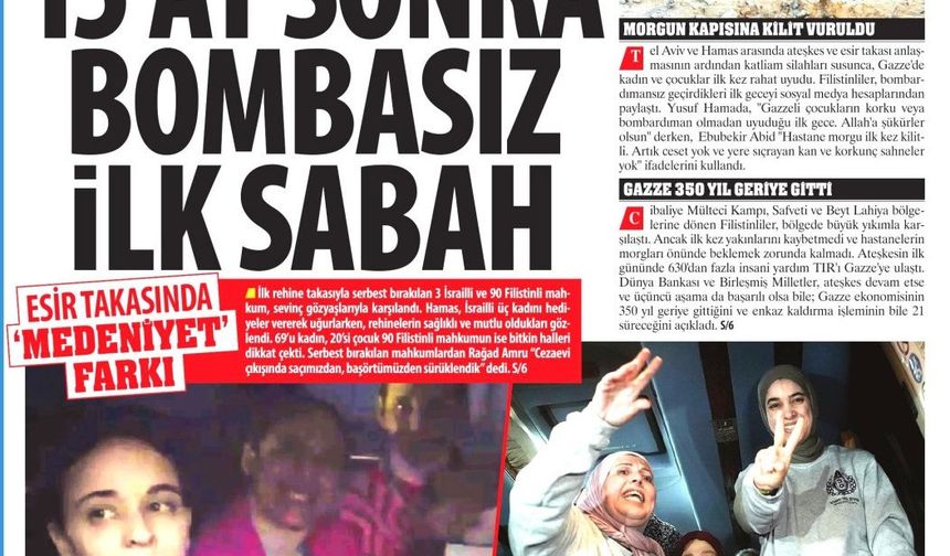 15 Ay Sonra Bombasız İlk Sabah:'BM'ye Göre, 350 Yıl Geriye Giden Gazze'