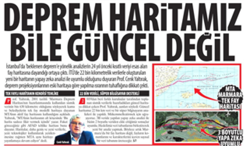 Deprem Haritamız Bile Güncel Değil: '24 Yıl Önceki Kısıtlı Veriyi Esas Alan Fay Haritasına Dayandığı Ortaya Çıktı'