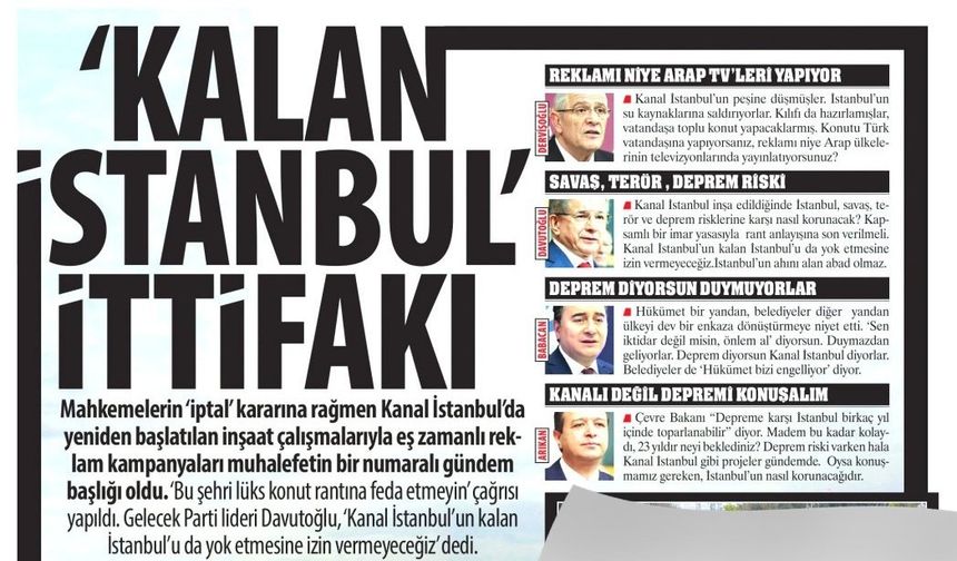 'Kalan İstanbul' İttifakı: 'Bu Şehri Lüks Konut Rantına Feda Etmeyin’