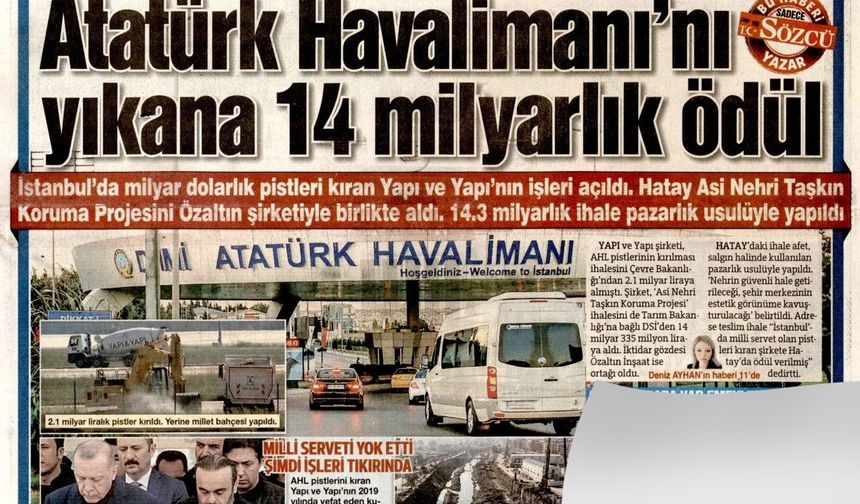 Atatürk Havalimanı’nı Yıktı Asi’yi 14 Milyara Yapacak İhaleyi Aldı