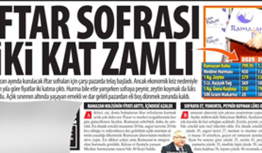 İftar Sofrası İki Kat Zamlı: Sofraya Peynir, Zeytin Koymak da Lüks Oldu, Dar Gelirli Pazardan Eli Boş Dönüyor