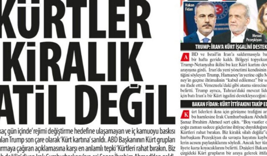 Trump ‘Kürt Kartına’ Sarıldı: Kürtler Kiralık Katil Değil